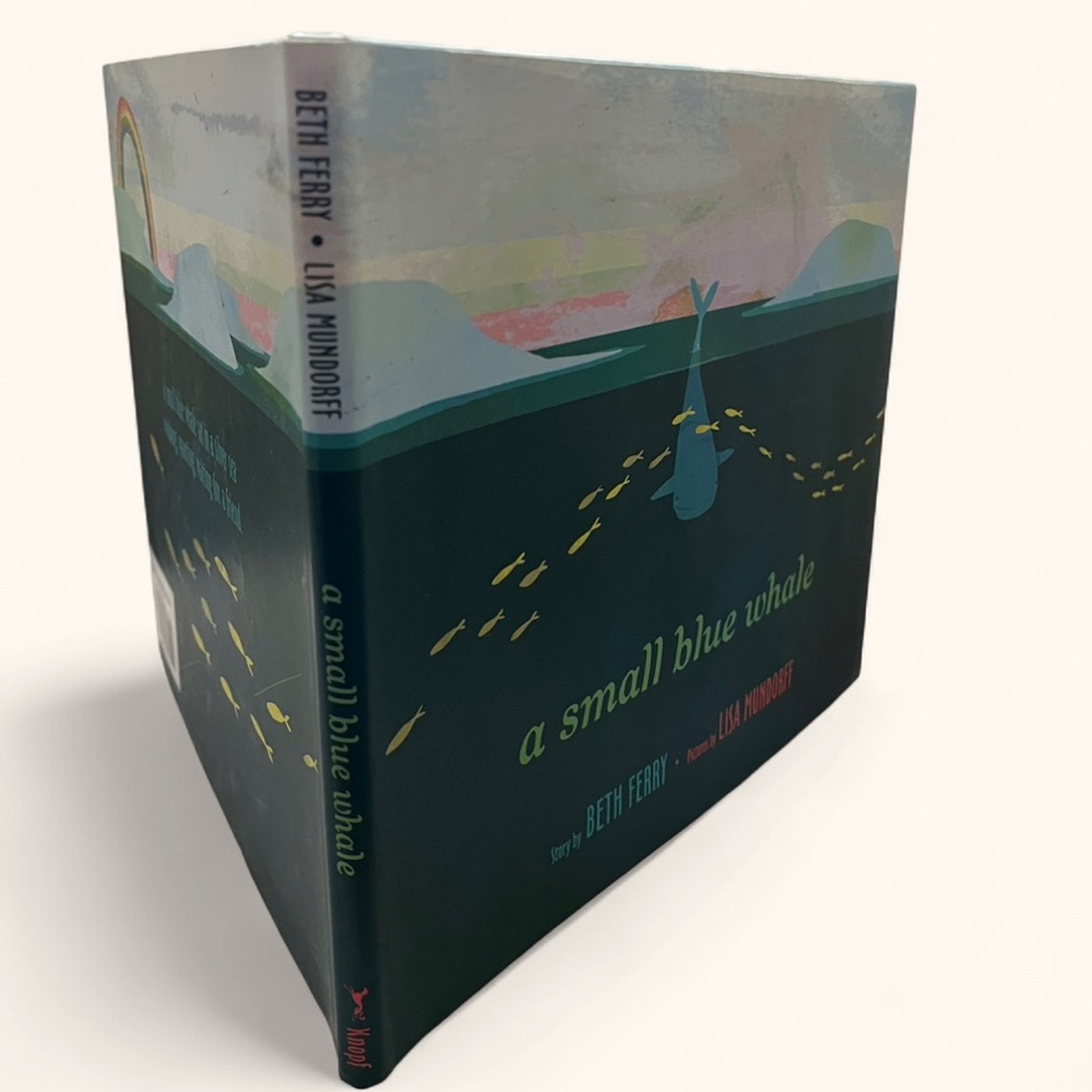 Small Blue Whale Baby Toddler Picture Book Waiting Friendship Hardcover - Picture 3 of 10